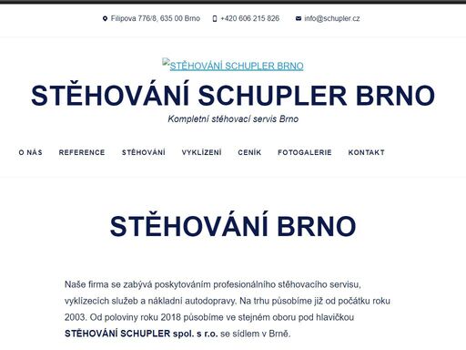 stěhování brno - stěhovací služby brno - vyklízecí služby brno - autodoprava brno
