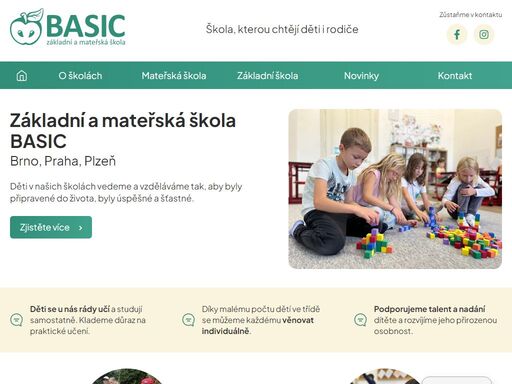 děti v naší alternativní škole vedeme a vzděláváme tak, aby byly připravené do života, byly úspěšné a šťastné.