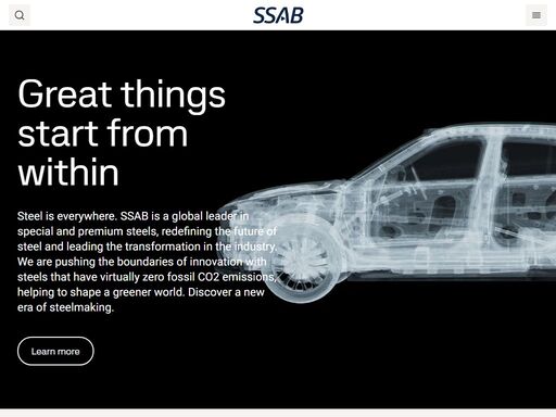 ssab is a nordic and us-based steel company. ssab offers value added products and services developed in close cooperation with its customers to create a stronger, lighter and more sustainable world.