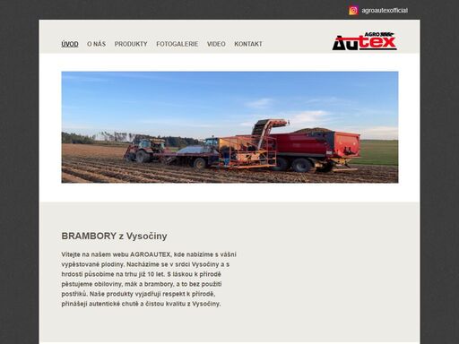 brambory z vysočiny, proto tak dobře chutnají. vítejte na stránkách firmy agroautex.