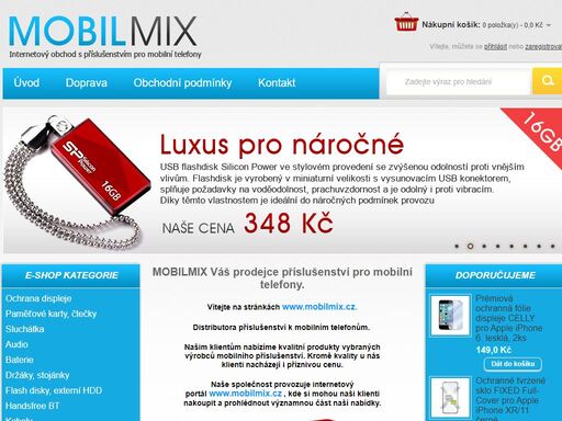 prodej příslušenství pro mobilní telefony.