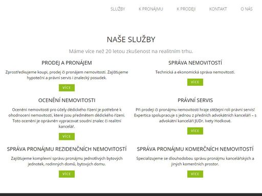 prodej, pronájem a správa nemovitostí. naše zkušenosti na vaší straně.