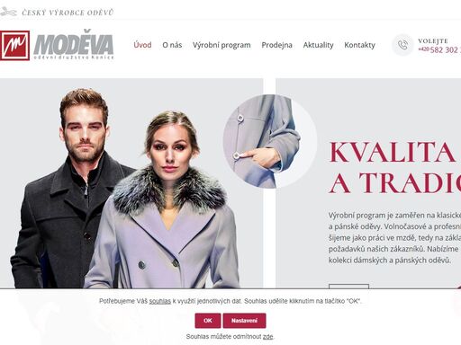 moděva oděvní družstvo je zaměřeno na výrobní program pro klasické dámské a pánské oděvy, volnočasové a profesní oděvy. nabízíme i vlastní kolekci dámských a pánských oděvů.