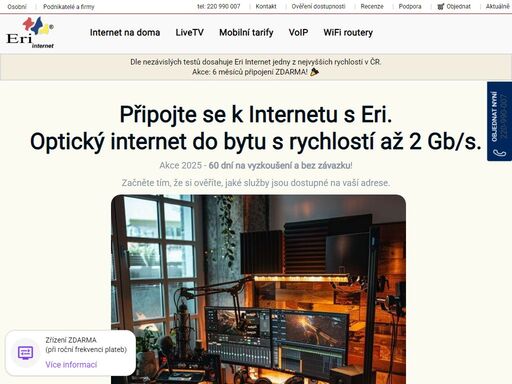 ověření dostupnosti internetu vám pomůže zjistit dostupnost dsl nebo optického či bezdrátového internetu na vaší adrese. zadejte adresu a my vám zjistíme jak rychlý internet můžete mít a jaká technologie je pro vás nejvýhodnější