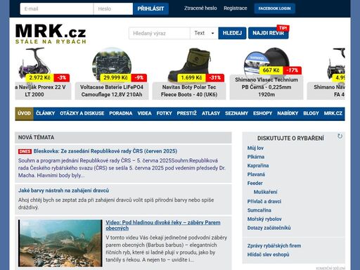ryby a rybaření, zpravodajství pro rybáře, aktuální informace od vody.