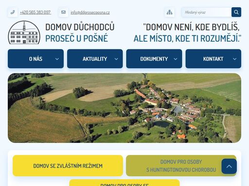 domov důchodců proseč u pošné