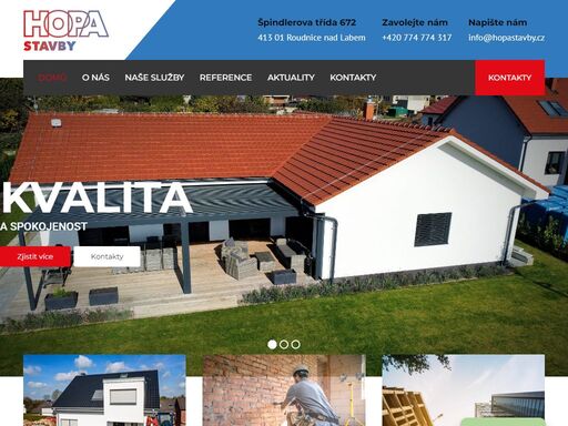 firma zajišťuje stavbu rodinných domů „na klíč“ – tzn., že pro investora 
zajistí veškerou dodávku stavebních prací, dodávku řemesel, instalací, 
profesí a podobně ...