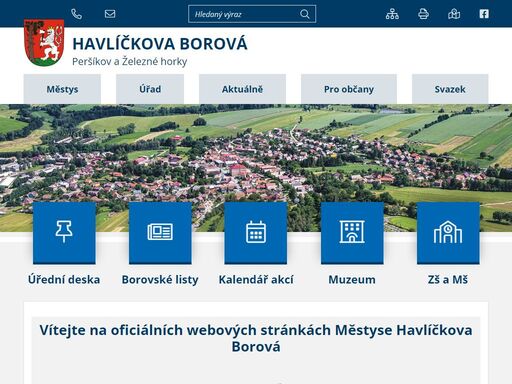 oficiální stránky městyse havlíčkova borová