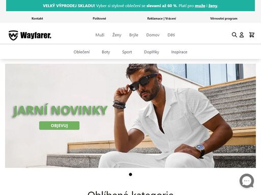 pánské trendy oblečení, bezkonkurenční ceny a široký výběr. přesně to je e-shop wayfarer. nakupuj s možností výměny i vrácení zdarma. při registraci navíc získáš automatickou slevu.