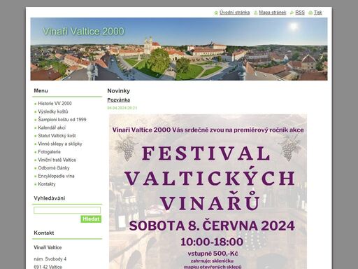 www.vinarivaltice.cz