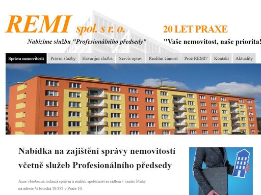 remi spol. s r. o., správa nemovitostí a právní služby v praze a okolí