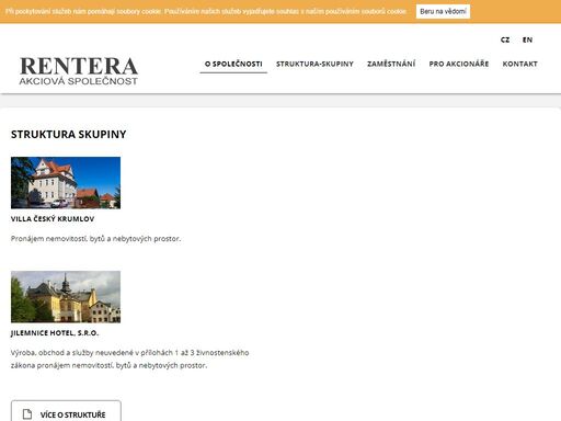 společnost rentera byla založena dne 11.4.2006 jako akciová společnost s cílem investovat kapitál do bonitních společností a projektů s růstovým potenciálem. 