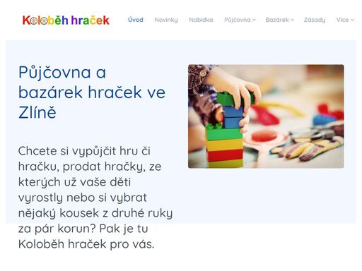 půjčovna a bazárek hraček ve zlíně - přijďte si vybrat z více než 130 her a hraček. půjčit si můžete autíčka, panenky, stavebnice, elektronické hračky, albi kouzelné čtení a spoustu dalšího. najdete nás na ulici jateční 169.