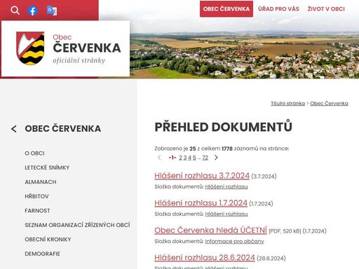 www.obeccervenka.cz