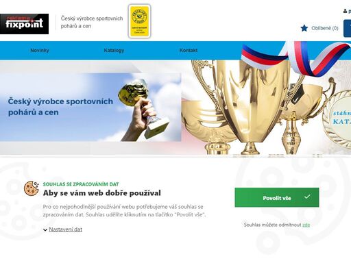 partnerský e-shop, fixpoint - reklama  alena jirásková - sportovní poháry a trofeje