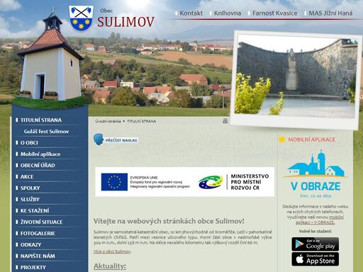 oficiální stránky obce sulimov