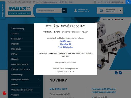 vabex s.r.o. - jsme tradiční česká společnost, která se zaměřuje na prodej strojních svěráků a veškerého příslušenství. široká nabídka v našem e-shopu