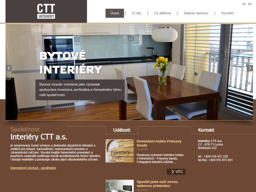 společnost interiéry ctt a.s. je výrobce a dodavatel atypických interiérů. vysoká kvalita provedení a materiálů podtrhuje každé ešení interiéru.