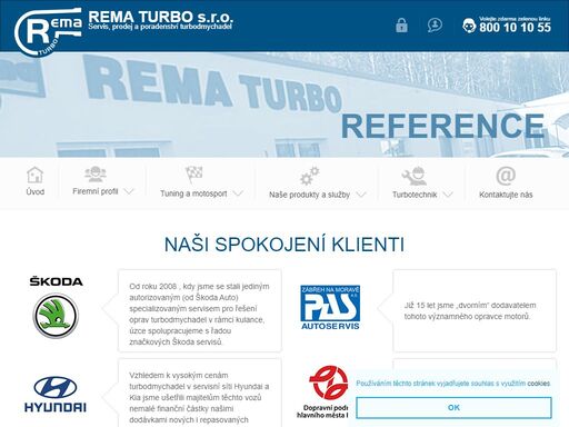 rema turbo – specialista na opravy, repase a prodej turbodmychadel pro osobní i nákladní vozy, stavební stroje a kogenerační jednotky.