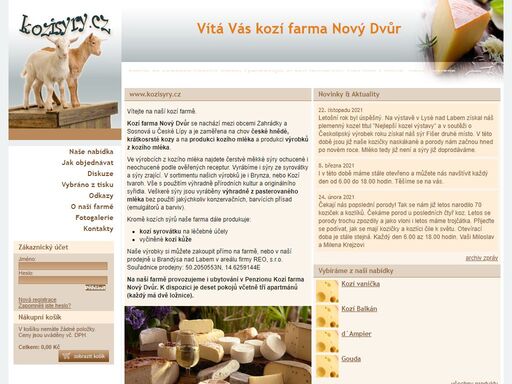 kozí sýr a výrobky z kozího mléka - kozí farma nový dvůr