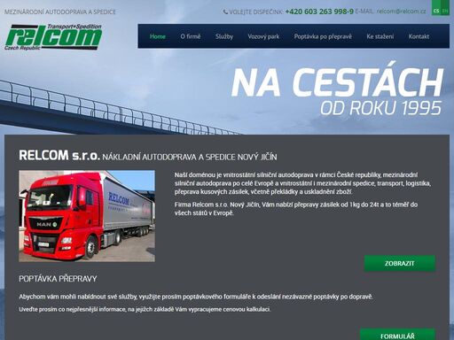 relcom - nákladní autodoprava a spedice z nového jičína