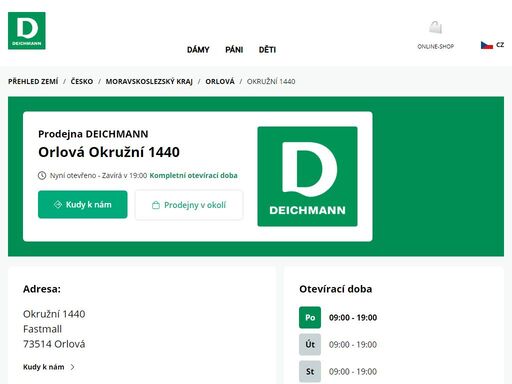 váš prodejnu deichmann okružní 1440 ve orlová ? otevřít pracovní dobu a ? telefonní číslo ? zobrazit nyní.