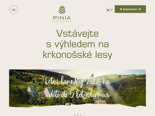 pinia hotel & resort - čeká na vás kouzlo nedotčené přírody krkonošského národního parku