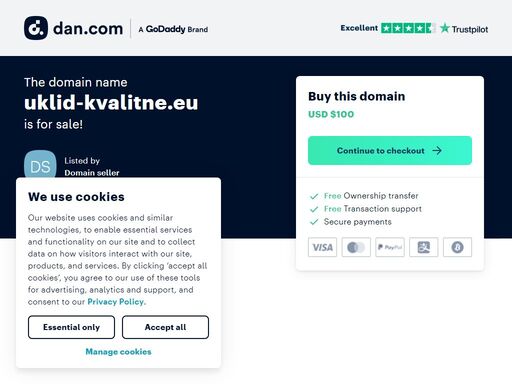 the domain name uklid-kvalitne.eu is for sale. make an offer or buy it now at a set price.