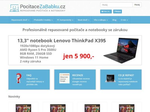   e-shop s repasovanými pc, notebooky a lcd monitory. 