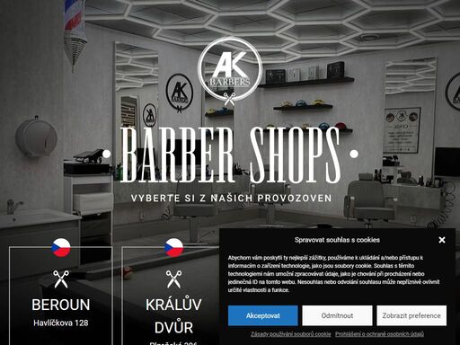 návštěva ak barbers není jen o střihu, ale také o zážitku. naše provozy: beroun, králův dvůr, plzeň, veľké zálužie.