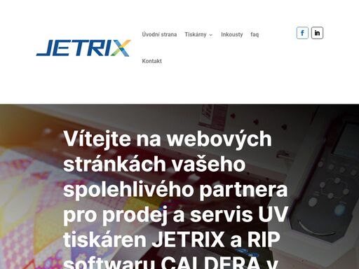 prodej a servis uv tiskáren jetrix a rip softwaru calderapro českou republiku.