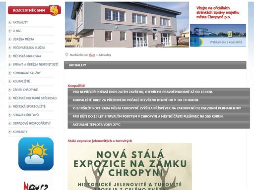 oficiální stránky správy majetku města chropyně