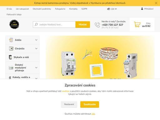 eshop s elektromateriálem v nymburce