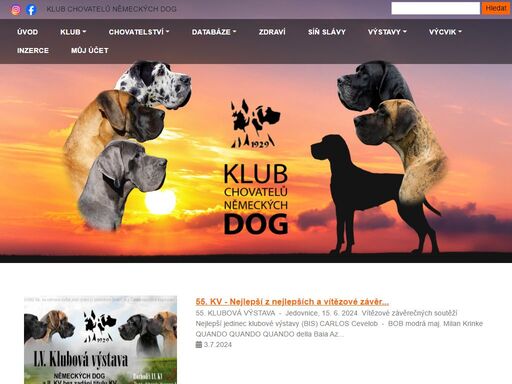 stránky klubu chovatelů německých dog
