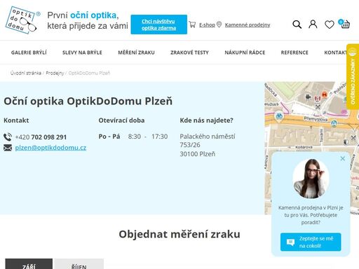 oční optika optikdodomu plzeň