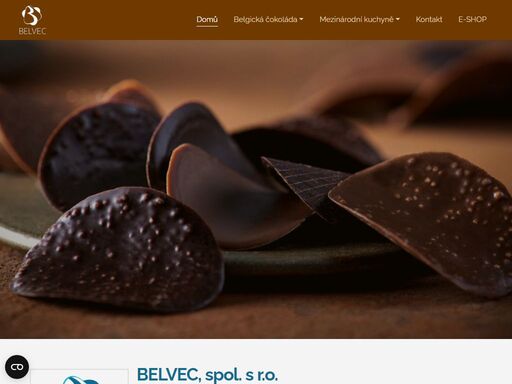 přímý dovoz belgických prvojakostních čokoládových cukrovinek, belgických sušenek a výrobků tex mex.