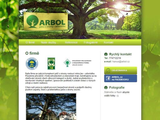 firma zabývající se komplexní péčí o stromy. profesionální arboristika.