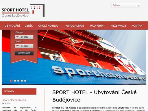 sport hotel české budějovice nabízí kvalitní ubytování nedaleko centra města. hotel je situován v klidné části města na břehu vltavy.