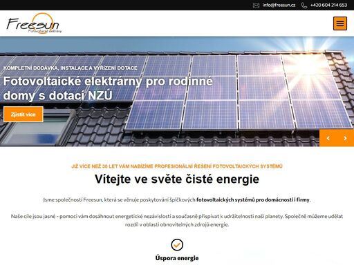 fotovoltaické a solární elektrárny freesun