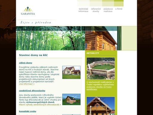garantea - stavby rodinných domů, dřevostaveb, ekodomů. harmonizace bydlení.