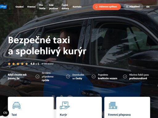 taxi, převoz zásilek i logistika. objednání pohodlně přes mobilní aplikaci nebo web pro firmy. služby poskytujeme v čr i na slovensku.