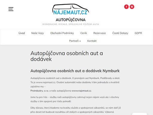 autopůjčovna ? osobních aut a dodávek nymburk, poděbrady. jednoduše, rychle, spolehlivě ?, levně. pronájem auta na cokoli. náhradní vozidlo.