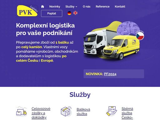 přepravujeme zboží od 1 balíku až po celý kamión. vlastními vozy pomáháme výrobcům, obchodníkům a dodavatelům s logistikou po celém česku i evropě.