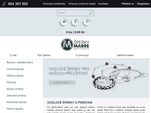 stylové ocelové šperky v široké nabídce na výhodné ceny. nakupujte u certifikovaného prodejce na sperky-marre. kvalitní ocelové šperky nakoupíte právě u nás.