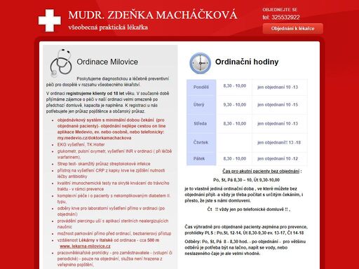 www.ordinace-milovice.cz