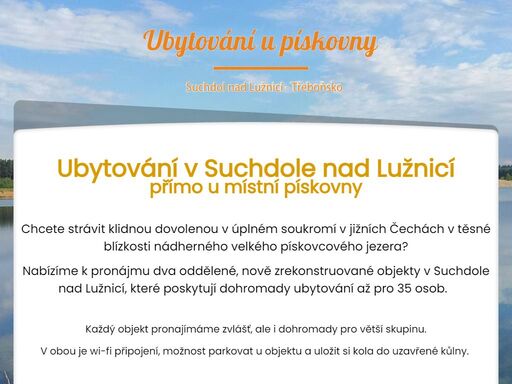 www.ubytovaniupiskovny.cz