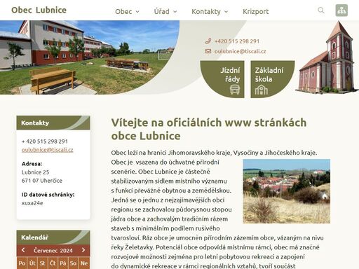 oficiální stránky obce lubnice