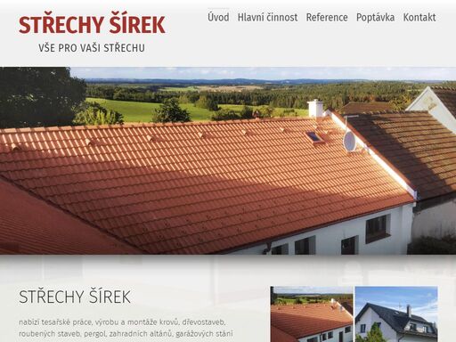 firma střechy šírek české budějovice se zaměřuje na tesařské práce, výrobu a montáže krovů, realizace dřevostaveb, roubených staveb, pergol, zahradních altánů a garážových stání.
