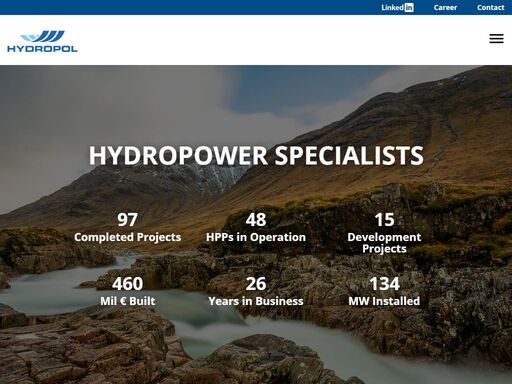 hydropol has been a reliable partner for international hydropower development since 1994.