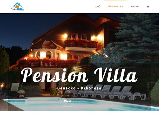 pension villa se nachází v obci benecko v krkonoších. kapacita až 30 lůžek. lyžařský areál se nachází 200 m od pensionu. v okolí pensionu můžete objevit spoustu aktivit pro děti i dospělé.